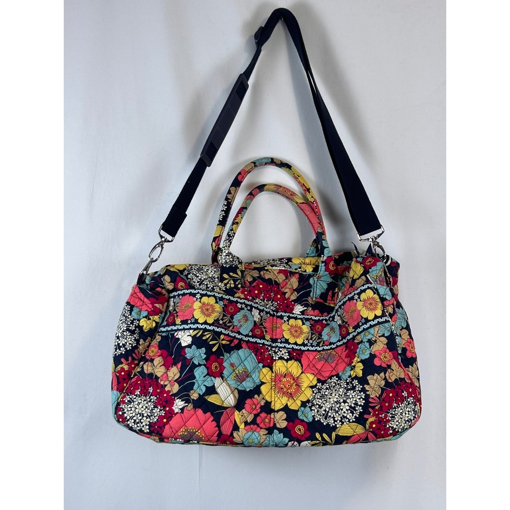 Vera Bradley Duffel Bag Women Large Multicolor Excellent Floral Quilted Travel